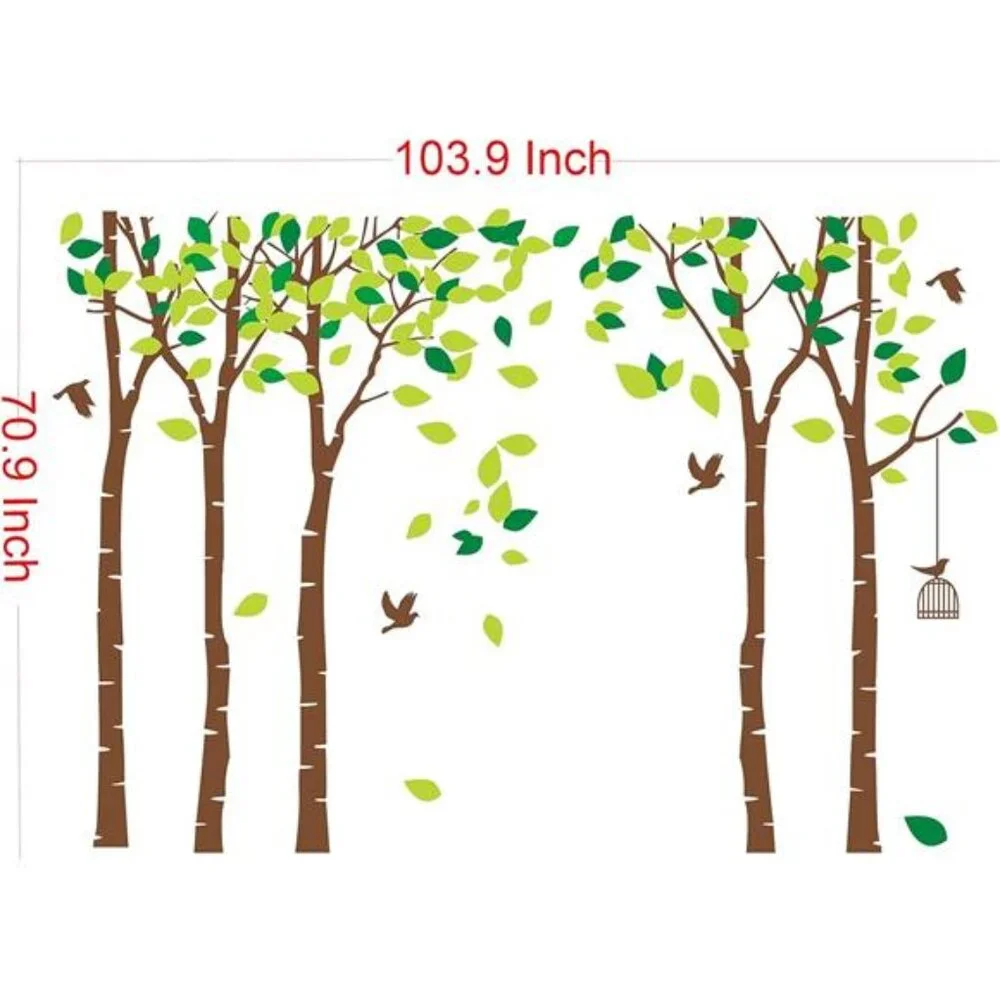 Giant Jungle Tree Wall Decal Nursery Bedroom Removable Vinyl Wall Sticker Kids